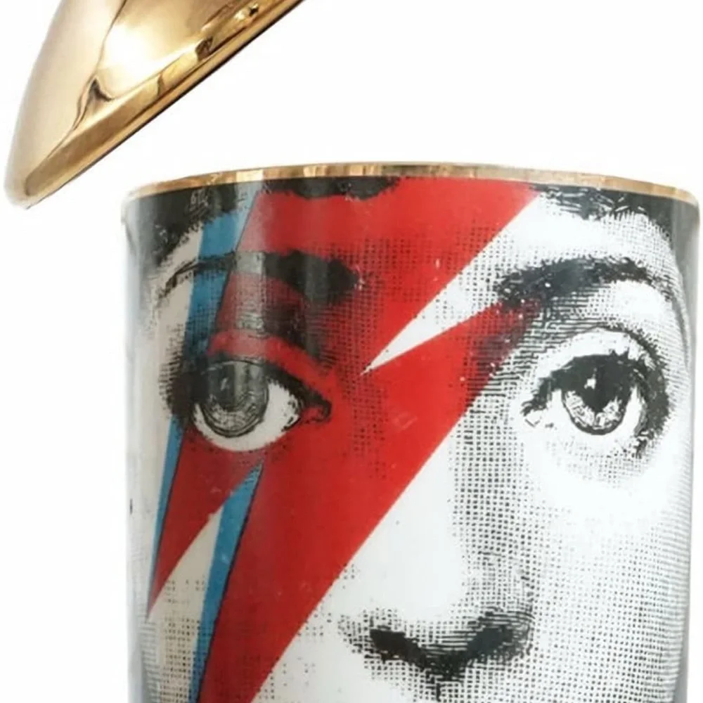David Bowie mystery girl face ceramic jar